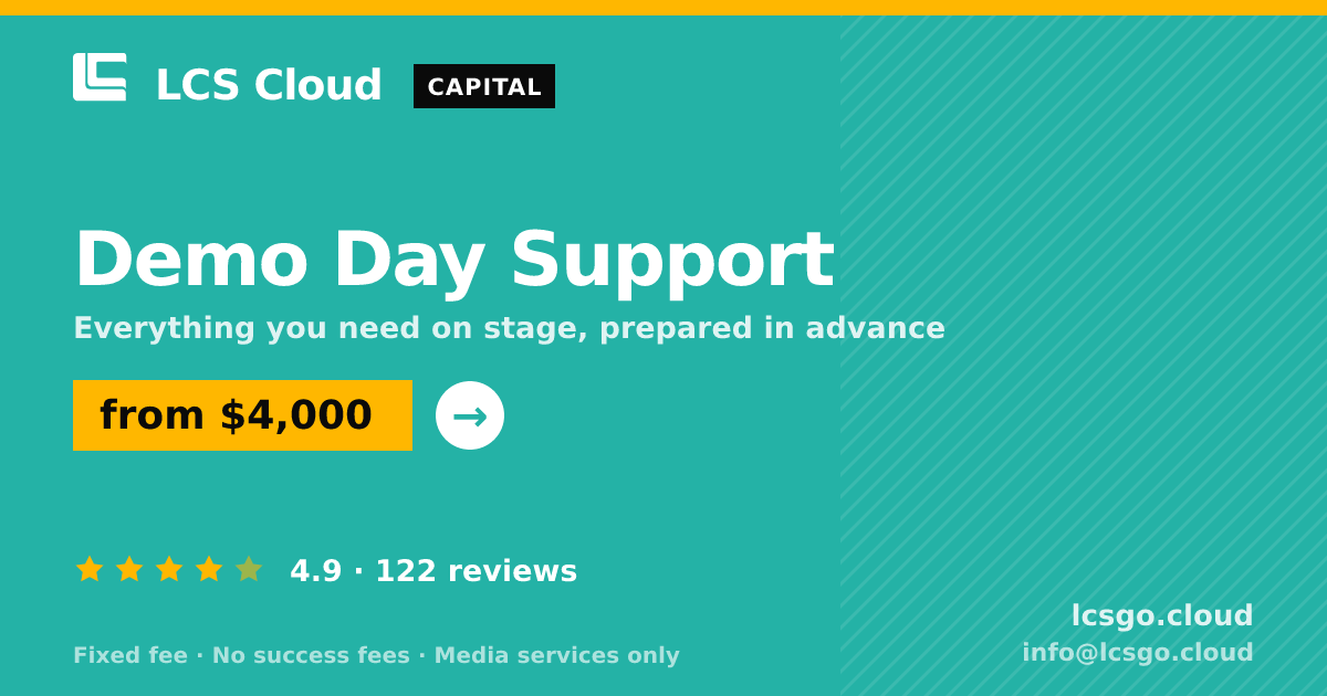 Demo Day Support — from $4,000, rated 4.9/5 across 122 reviews. LCS Cloud.
